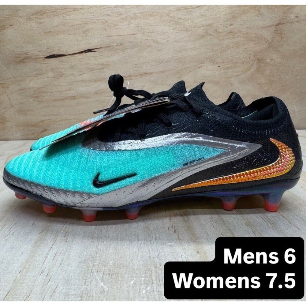 NEW No Box Nike Phantom 6 Low Elite AG Chrome Black IH3862-001 Mens 6 Womens 7.5